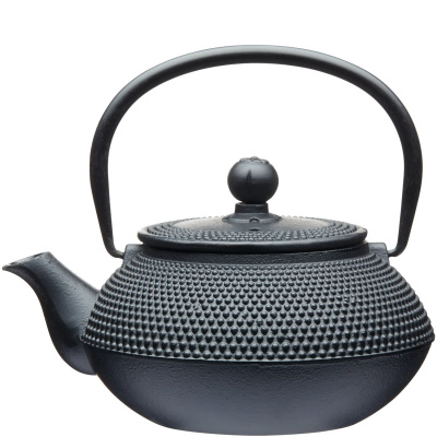 Żeliwny dzbanek do zaparzania herbaty czarny, 0,6 Litra Kitchen Craft KCLXTEACAST01