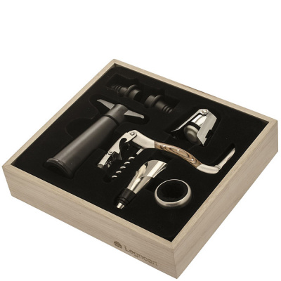 Zestaw akcesoriów do wina Memorabile Ghemme Legnoart GS-5