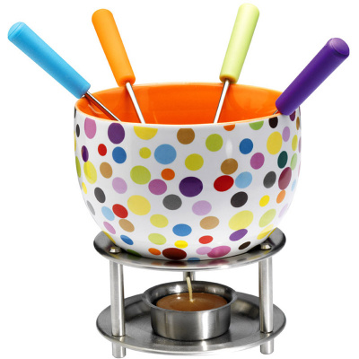 Zestaw do czekoladowego fondue Mastrad kolorowe kropki MA-F47525