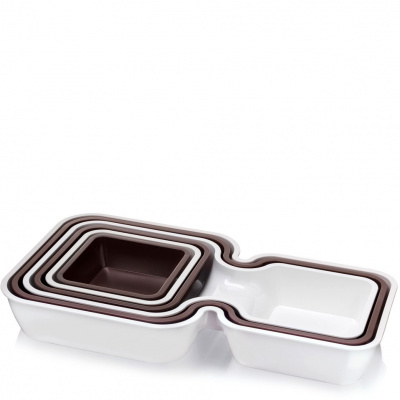 Zestaw do przekąsek Serve Stack Tomorrow's Kitchen biało-brązowe TK-2850360