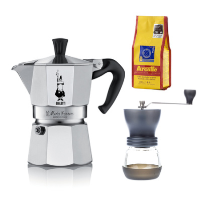 Zestaw Kawiarka + Młynek + Kawa 342