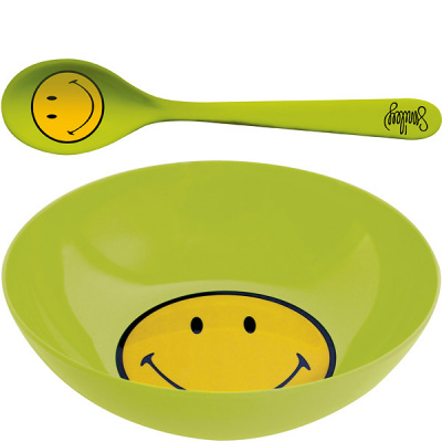 Zestaw miska z łyżką SMILEY ZaK! Designs zielony 6187-2303