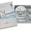 Zestaw naczyń i sztućców dla dzieci ICE BEAR Auerhahn 7 części 75000138