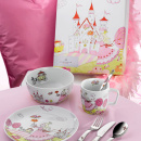 Zestaw naczyń i sztućców dla dzieci PRINZESSIN ANGEL Auerhahn 7 części - wycofan 06050138