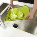 Zielona deska kuchenna z cedzakiem Rinse Chop Joseph Joseph 60081