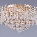 Złota, kryształowa lampa sufitowa Karolina Maytoni Classic DIA120-09-G