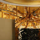 Złota lampa sufitowa Art Deco z kryształkami Carmen CHIARO Crystal 394011816