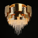 Złota lampa sufitowa Art Deco z kryształkami Carmen CHIARO Crystal 394011816