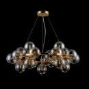 Złota lampa wisząca z bursztynowymi bańkami Dallas Maytoni Modern MOD548PL-25G