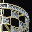 Złota lampa wisząca z kryształami, 3-żarówki MW-LIGHT Crystal 121011503