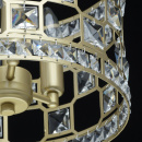 Złota lampa wisząca z kryształami, 3-żarówki MW-LIGHT Crystal 121011503