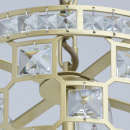 Złota lampa wisząca z kryształami, 3-żarówki MW-LIGHT Crystal 121011503