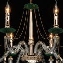 Złota lampa wisząca z zielonymi dodatkami MW-LIGHT Classic 482016106