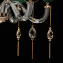 Złota lampa wisząca z zielonymi dodatkami MW-LIGHT Classic 482016106