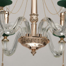 Złota lampa wisząca z zielonymi dodatkami MW-LIGHT Classic 482016106