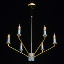 Złoto-srebrny żyrandol w stylu LOFT 6-żarówek MW-LIGHT 699010906