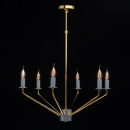 Złoto-srebrny żyrandol w stylu LOFT 6-żarówek MW-LIGHT 699010906