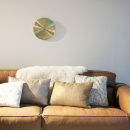 Złoty zegar ścienny Elegant Dome Nextime 35 cm 3236 GO