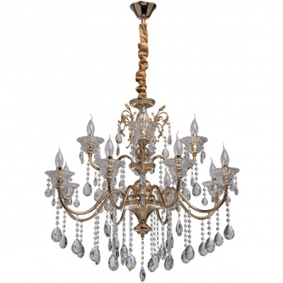 Złoty żyrandol z kryształkami French Gold MW-LIGHT Crystal 482013312