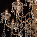 Złoty żyrandol z kryształkami French Gold MW-LIGHT Crystal 482013312