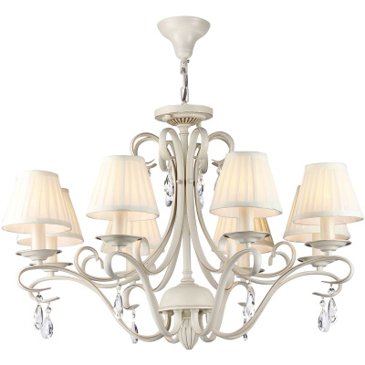 Żyrandol 2w1 lampa sufitowa beżowo złota, 8 ramion Brionia Maytoni Classic ARM172-08-G