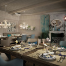 Żyrandol 2w1 lampa sufitowa beżowo złota, 8 ramion Brionia Maytoni Classic ARM172-08-G