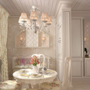 Żyrandol 2w1 lampa sufitowa beżowo złota, 8 ramion Brionia Maytoni Classic ARM172-08-G