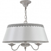 Żyrandol 3 żarówki z jednym, dużym abażurem ozdobionym koronką Bouquet Maytoni ARM023-PL-03-S