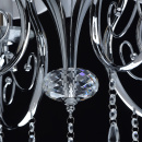 Żyrandol 6-ramienny, chromowany, beżowe, plisowane klosze MW-LIGHT Elegance - wy 379018306