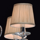 Żyrandol 6-ramienny, chromowany, beżowe, plisowane klosze MW-LIGHT Elegance - wy 379018306