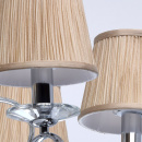 Żyrandol 6-ramienny, chromowany, beżowe, plisowane klosze MW-LIGHT Elegance - wy 379018306
