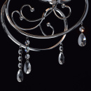 Żyrandol 6-ramienny, chromowany, beżowe, plisowane klosze MW-LIGHT Elegance - wy 379018306