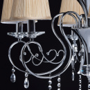 Żyrandol 6-ramienny, chromowany, beżowe, plisowane klosze MW-LIGHT Elegance - wy 379018306