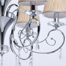 Żyrandol 6-ramienny, chromowany, beżowe, plisowane klosze MW-LIGHT Elegance - wy 379018306