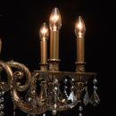 Żyrandol 8-ramienny z mosiądzu i kryształy z topazu CHIARO Classic 491010808