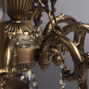 Żyrandol 8-ramienny z mosiądzu i kryształy z topazu CHIARO Classic 491010808