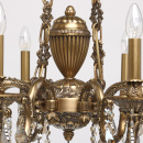 Żyrandol 8-ramienny z mosiądzu i kryształy z topazu CHIARO Classic 491010808