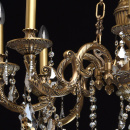 Żyrandol 8-ramienny z mosiądzu i kryształy z topazu CHIARO Classic 491010808