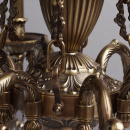 Żyrandol 8-ramienny z mosiądzu i kryształy z topazu CHIARO Classic 491010808