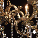 Żyrandol 8-ramienny z mosiądzu i kryształy z topazu CHIARO Classic 491010808