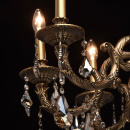 Żyrandol 8-ramienny z mosiądzu i kryształy z topazu CHIARO Classic 491010808