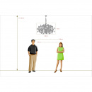 Żyrandol 8-ramienny, złote kwiaty, podstawa czarny chrom MW-LIGHT Flora 615011708