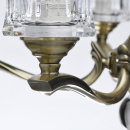 Żyrandol Amanda jasny mosiądz, szklane klosze MW-LIGHT Classic 481013805