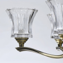 Żyrandol Amanda jasny mosiądz, szklane klosze MW-LIGHT Classic 481013805