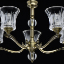 Żyrandol Amanda jasny mosiądz, szklane klosze MW-LIGHT Classic 481013805