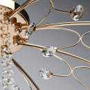 Żyrandol Amelia złoty, kryształki, szklane klosze MW-LIGHT Flora 294016510