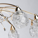 Żyrandol Amelia złoty, kryształki, szklane klosze MW-LIGHT Flora 294016510