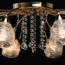 Żyrandol Amelia złoty, kryształki, szklane klosze MW-LIGHT Flora 294016510