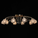 Żyrandol Amelia złoty, kryształki, szklane klosze MW-LIGHT Flora 294016510