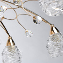Żyrandol Amelia złoty, kryształki, szklane klosze MW-LIGHT Flora 294016510